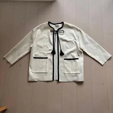 Billsey 노카라 자켓 S 사이즈 아이보리