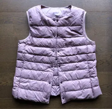 택 포함 새상품 MUJI 경량 다운 노카라 베스트