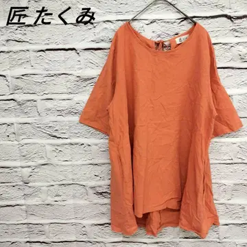 R5179 장인 5부 소매 튜닉 블라우스 풀오버 린넨 코튼