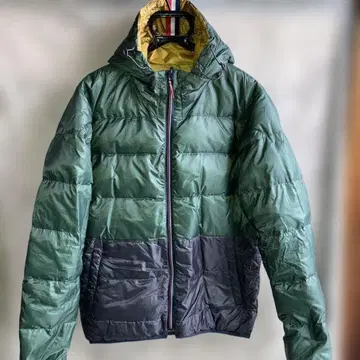 TAKA-Q 후드 부착 리버서블 다운 자켓 남성용 S 다크 그린 카키색