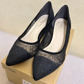[ 새상품급 ] Le Talon 블랙 하이힐 펌프스 24.0cm