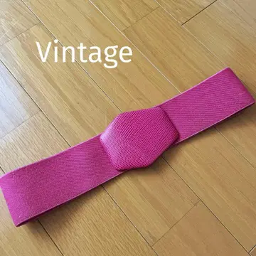 빈티지 여성 벨트 핑크 버클 밴딩