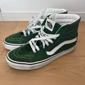 VANS 그린 컬러 스웨이드 하이컷 스니커즈