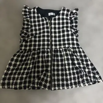 Myu 체크 프릴 베스트