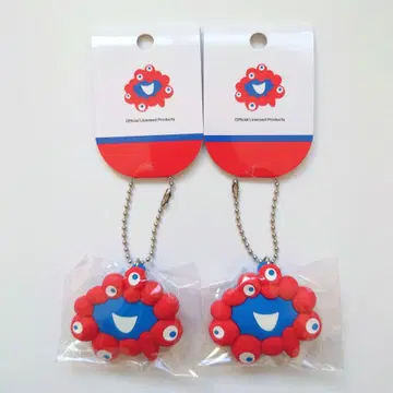 새상품 2개 EXPO2025 러버 입체 볼체인 미야쿠미야쿠 얼굴 러버