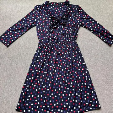 ANAYI 도트 무늬 긴팔 원피스 38