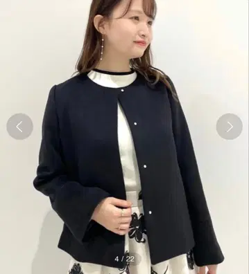 index 캐시미어 혼방 노카라 숏코트