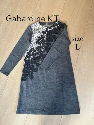 Gabardine K.T 레이스 자수 원피스 L