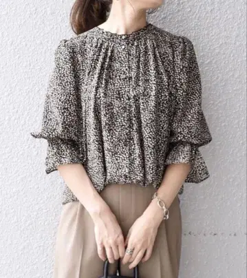 SHIPS 쉽스 DEOFACTER 프린트 블라우스 앞뒤 2way