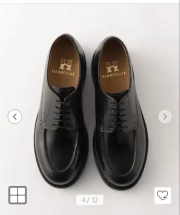 HARROGATE 블랙 레이스업 슈즈