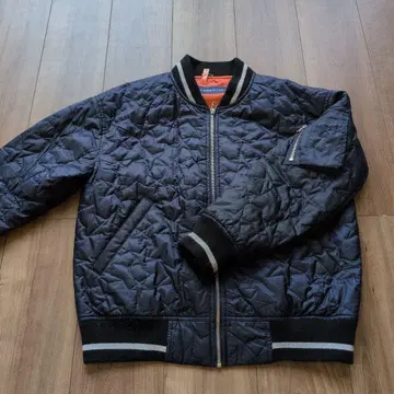 CARA O CRUZ 네이비 퀼팅 자켓