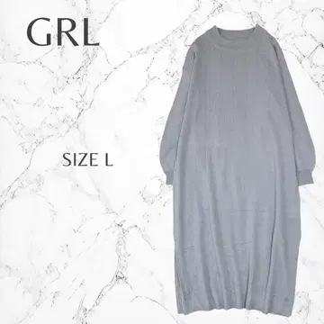 그레일 깔끔한 루즈핏 성숙/러블리 가을/겨울 데이트 니트 원피스 L