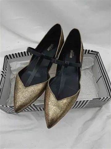 케이트 스페이드 새터데이 골드 계열 스틸레토 플랫슈즈 6