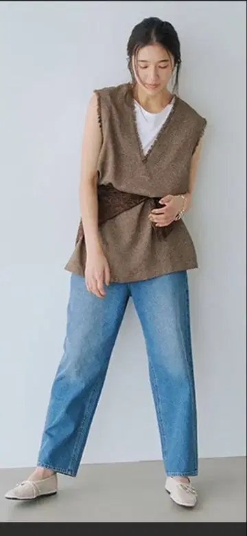 완판 새상품 studio clip 테이퍼드 데님 S