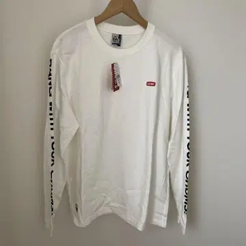미사용 새상품 CHUMS 화이트 긴팔 티셔츠 L