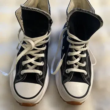 Converse 블랙 통굽 하이컷 166800C 스니커즈