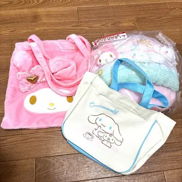 마이멜로디 토트백 발 쿠션 3세트 크리스마스 가격 인하