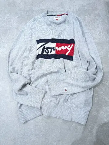 TOMMY JEANS 그레이 스웨터 XL 사이즈