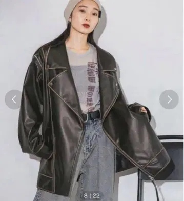 JEANASIS 가죽 라이크 가공 BIG 라이더스