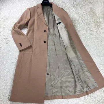 최고급 ARTISAN 카멜 100% 체스터 코트 롱 기장 일본제 L