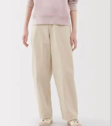 무인 나무 열매에서 만든 카폭 혼방 와이드 테이퍼드 팬츠 (생지)