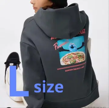 GU GIRLS 헤비 웨이트 맨투맨 후드티 JR 퍼펫 스 L