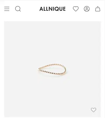 올니크 Layered Beads wave 반지 K10YG