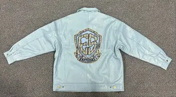 WEST WEAR 'EASTSIDAZ' 가죽 자켓 라이트 블루 XXL