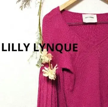 LILLY LYNQUE 릴리린 니트 상의 플리츠 멋스러운