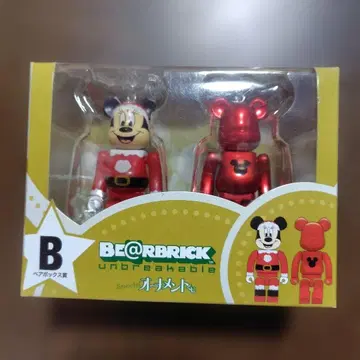 새상품 BE@RBRICK 미키마우스 2체 세트 크리스마스 오너먼트