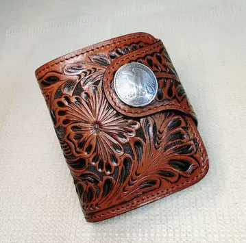 카빙 라이더스 지갑 숏 지갑 접이식 지갑 천연 가죽