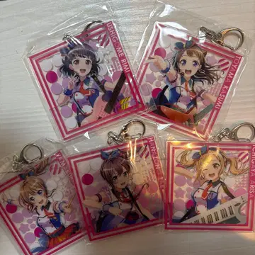 뱅드림! Poppin'Party 아크릴 키링 5세트
