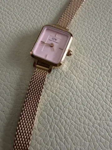 DW 손목시계 핑크 메쉬 밴딩