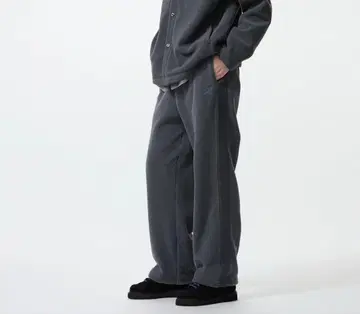 플리스 와이드 팬츠