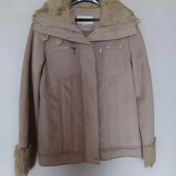 스웨이드 자켓 (핑크 계열) 새상품 택 포함