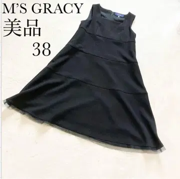 [ 새상품급 ] 엠즈 그레이시 원피스 38 M 블랙 시어 포멀