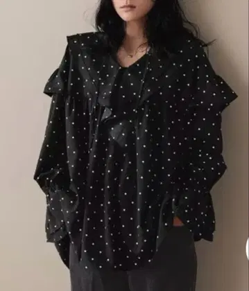 프릴 튜닉 블라우스 로리즈팜