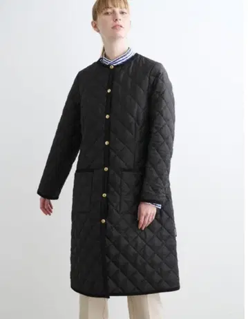 트래디셔널 웨더웨어 퀼팅 코트 아크리 롱 36