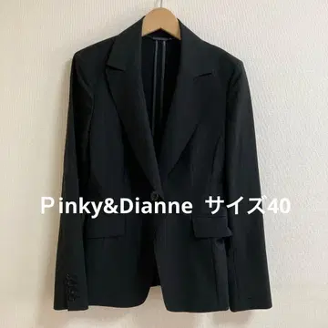 Pinky & Dianny 스트라이프 테일러드 자켓 블랙