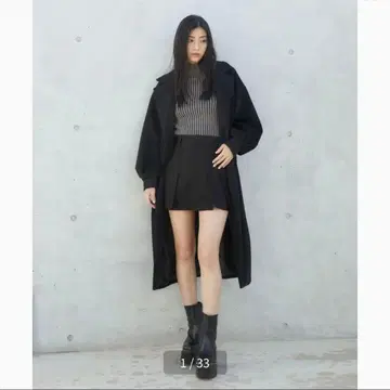 롱 코트 블랙 envym