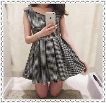 evelyn 체크 무늬 원피스