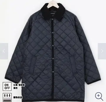 [오리히카] 네이비 퀼팅 자켓 코듀로이 옷깃