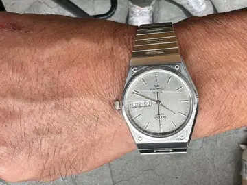 브로바 쿼츠 손목시계 실버 빈티지