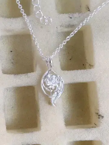 실버 925 장미 디자인 목걸이