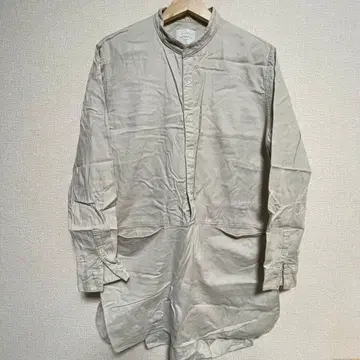 VICTIM 빅팀 노카라 풀오버 셔츠 그레이 M 롱