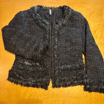 i DEAL 프린지 디자인 노카라 자켓 사이즈 2