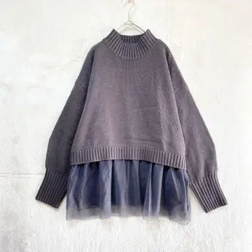 Rose Farm/도킹 니트 스웨터/LL/튤 빅 사이즈