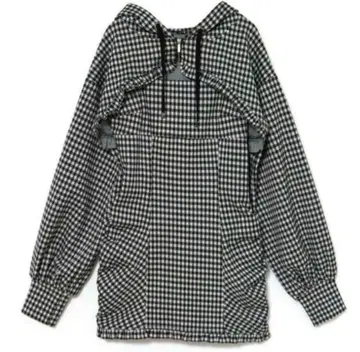 BUBBLES 퍼프 슬리브 맨투맨 깅엄 체크 원피스