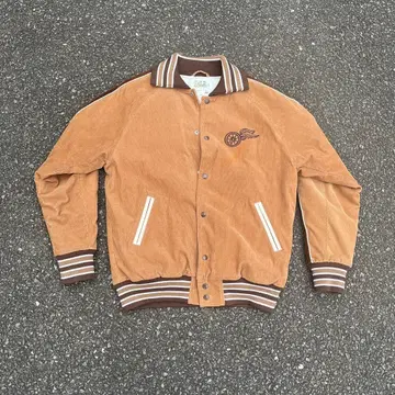 메트로폴리스 휠 코듀로이 바시티 자켓 블루종 브라운