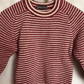 베이커-브라운 빈티지 니트 100% 퓨어 뉴 울